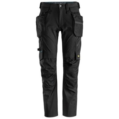 Tamprios SNICKERS WORKWEAR LiteWork 6208 darba bikses ar noņemamām kabatām, melnas Tamprios SNICKERS WORKWEAR LiteWork 6208 darba bikses ar noņemamām kabatām, melnas