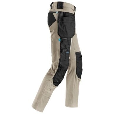 Tamprios SNICKERS WORKWEAR LiteWork 6208 darba bikses ar noņemamām kabatām, haki krāsā 3