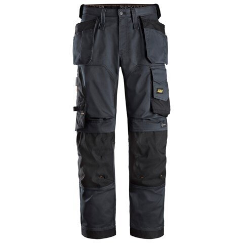 Izturīgas SNICKERS WORKWEAR AllroundWork 6251 darba bikses ar karājamām kabatām, tumši pelēkas