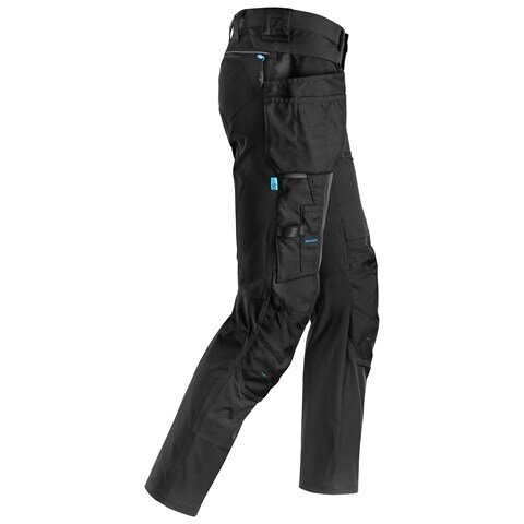 Tamprios SNICKERS WORKWEAR LiteWork 6208 darba bikses ar noņemamām kabatām, melnas 3 Tamprios SNICKERS WORKWEAR LiteWork 6208 darba bikses ar noņemamām kabatām, melnas 3