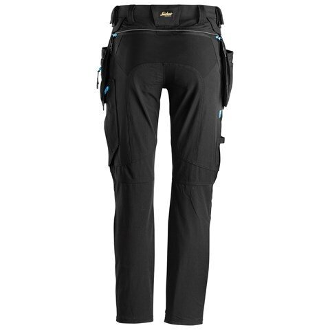 Tamprios SNICKERS WORKWEAR LiteWork 6208 darba bikses ar noņemamām kabatām, melnas 1