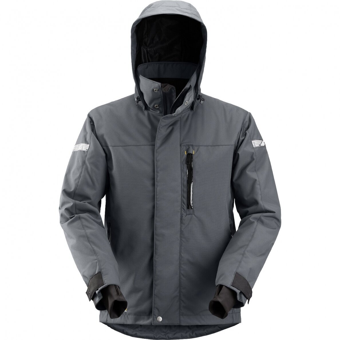 Ūdensizturīga ziemas jaka ar kapuci 37.5® SNICKERS WORKWEAR, pelēka Ūdensizturīga ziemas jaka ar kapuci 37.5® SNICKERS WORKWEAR, pelēka