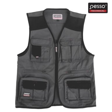 Veste Pesso DICP no Canvas auduma, pelēka
