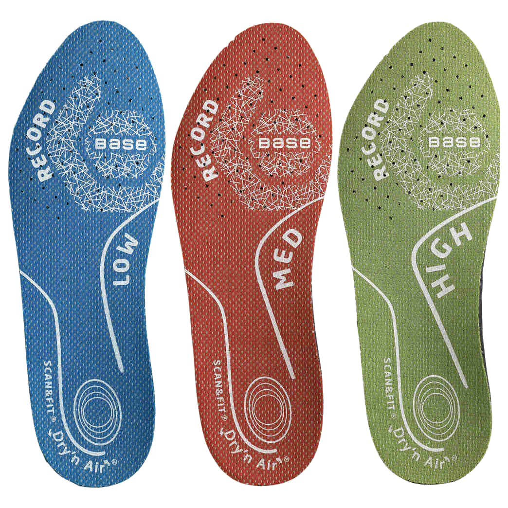 BASE SCAN&FIT RECORD zolītes, pēdas formas izvēle