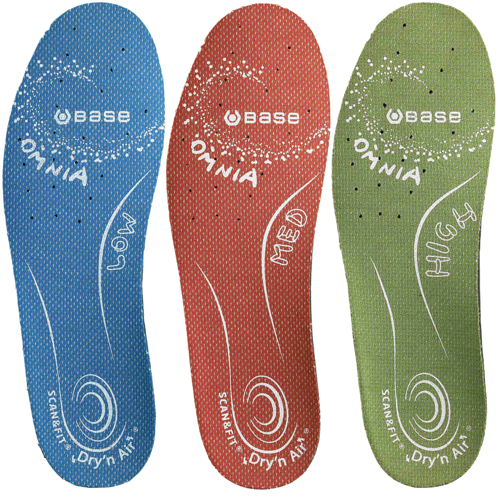 BASE SCAN&FIT OMNIA zolītes, pēdas formas izvēle BASE SCAN&FIT OMNIA zolītes, pēdas formas izvēle