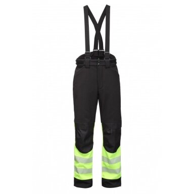Silts BoSafety ATLANTA WB-8936B Hi-Vis puskombinezons, dzeltens/melns