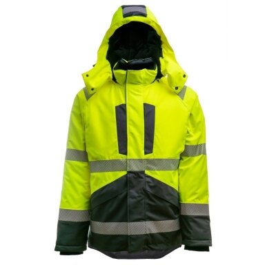 BoSafety WJ-8966 Jauna Monreālas augstas redzamības jaka, dzeltena