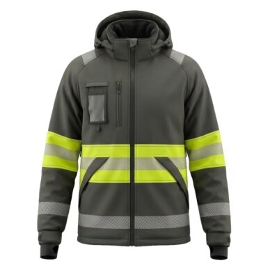 BoSafety Softshell ziemas jaka VALENCIA Hi Vis 1. klase 1