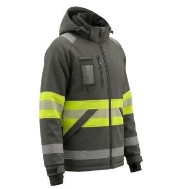 BoSafety Softshell ziemas jaka VALENCIA Hi Vis 1. klase 3