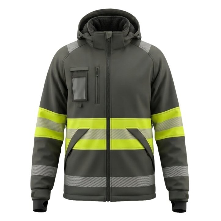 BoSafety Softshell ziemas jaka VALENCIA Hi Vis 1. klase 1